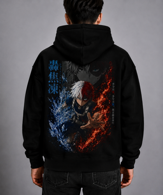 Hoodie,Oversized,Anime,MyHeroAcademia,ShotoTodoroki