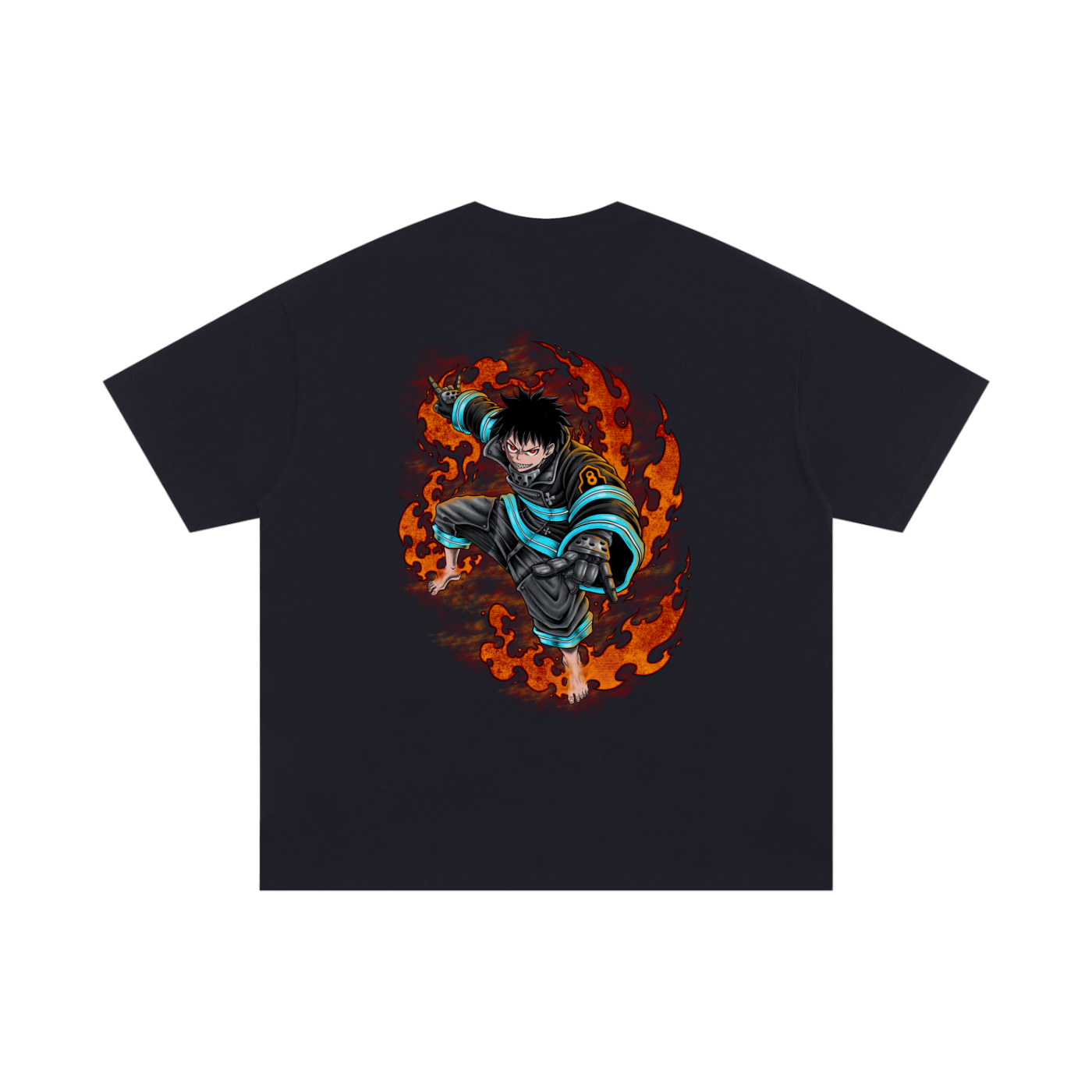 TShirt,Oversized,Anime,FireForce,ShinraKusakabe