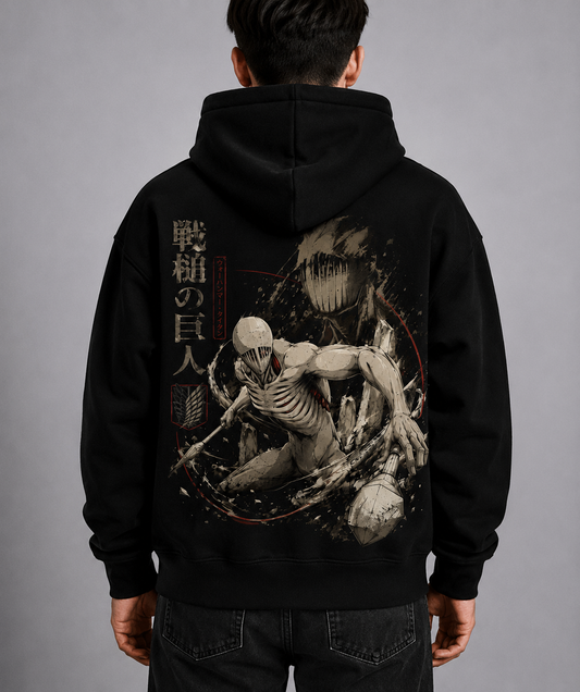 Hoodie,Oversized,Anime,AttackOnTitan,WarHammerTitan