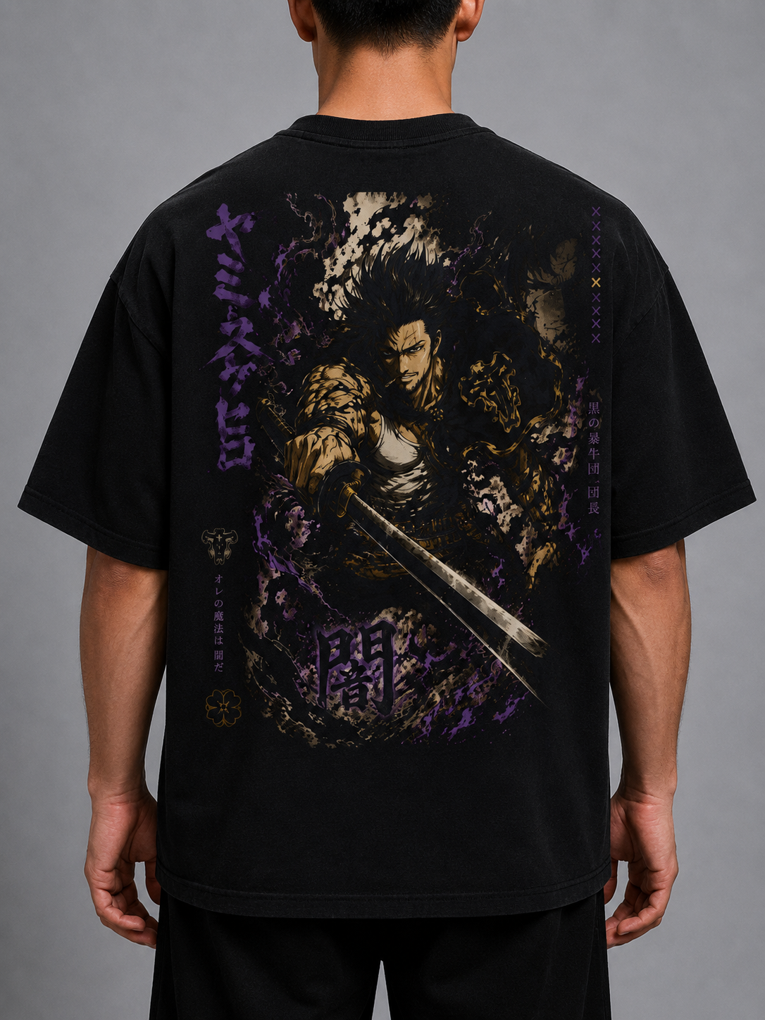 TShirt,Oversized,Anime,BlackClover,CaptainYami