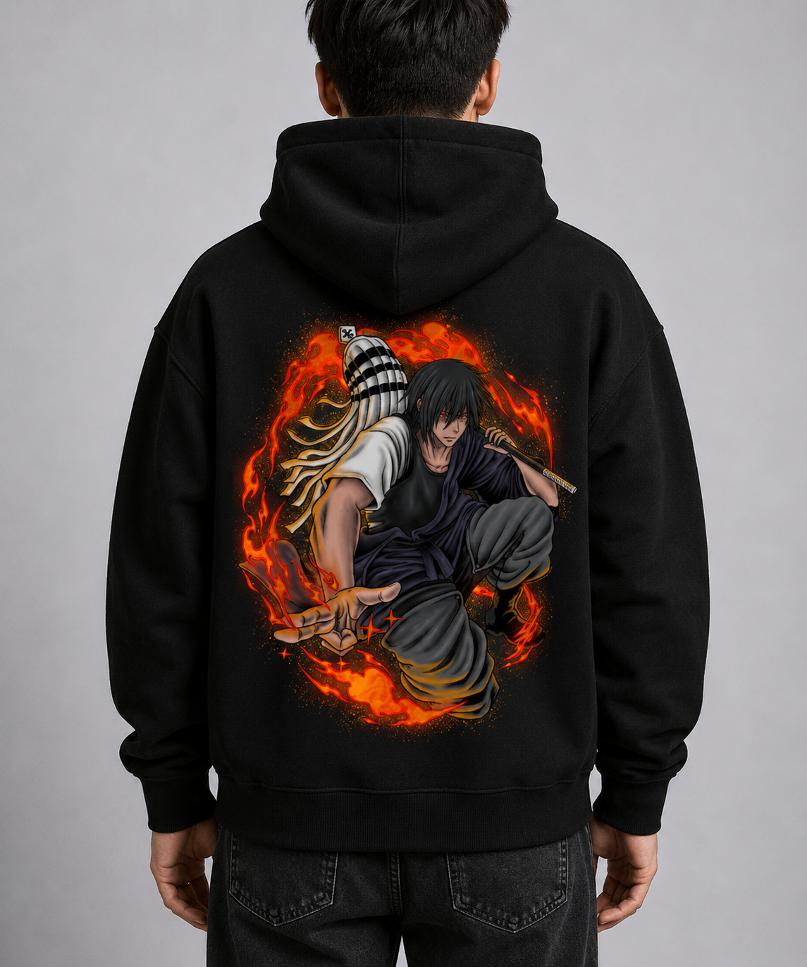 Hoodie,Oversized,Anime,Fire Force,Benimaru Shinmom