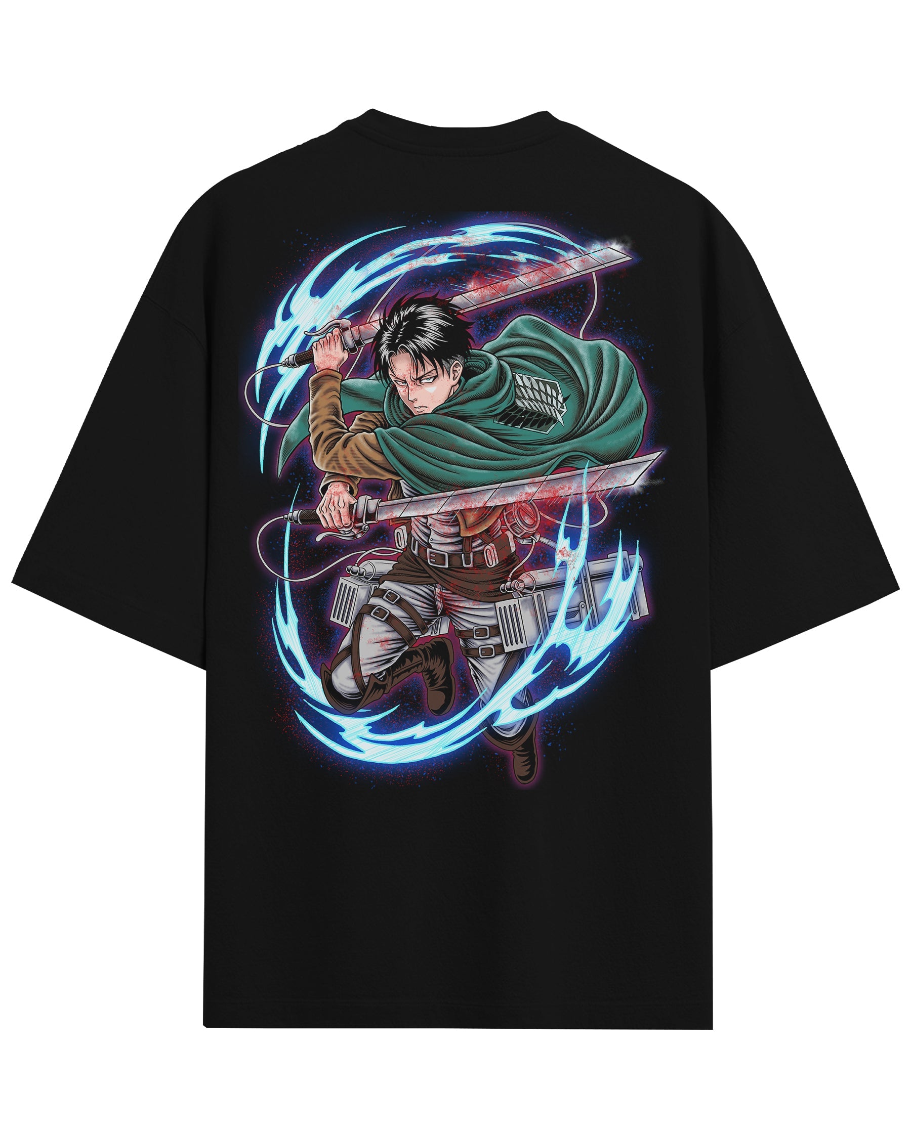 TShirt,Oversized,Anime,AttackOnTitan,LeviAckerman