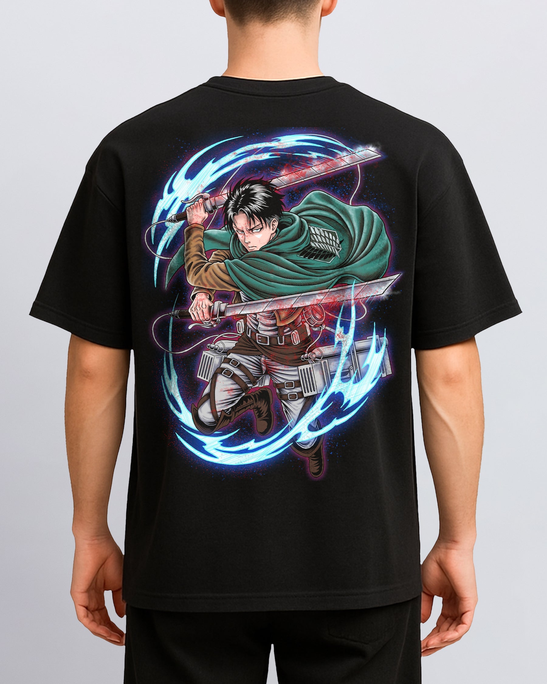 TShirt,Oversized,Anime,AttackOnTitan,LeviAckerman