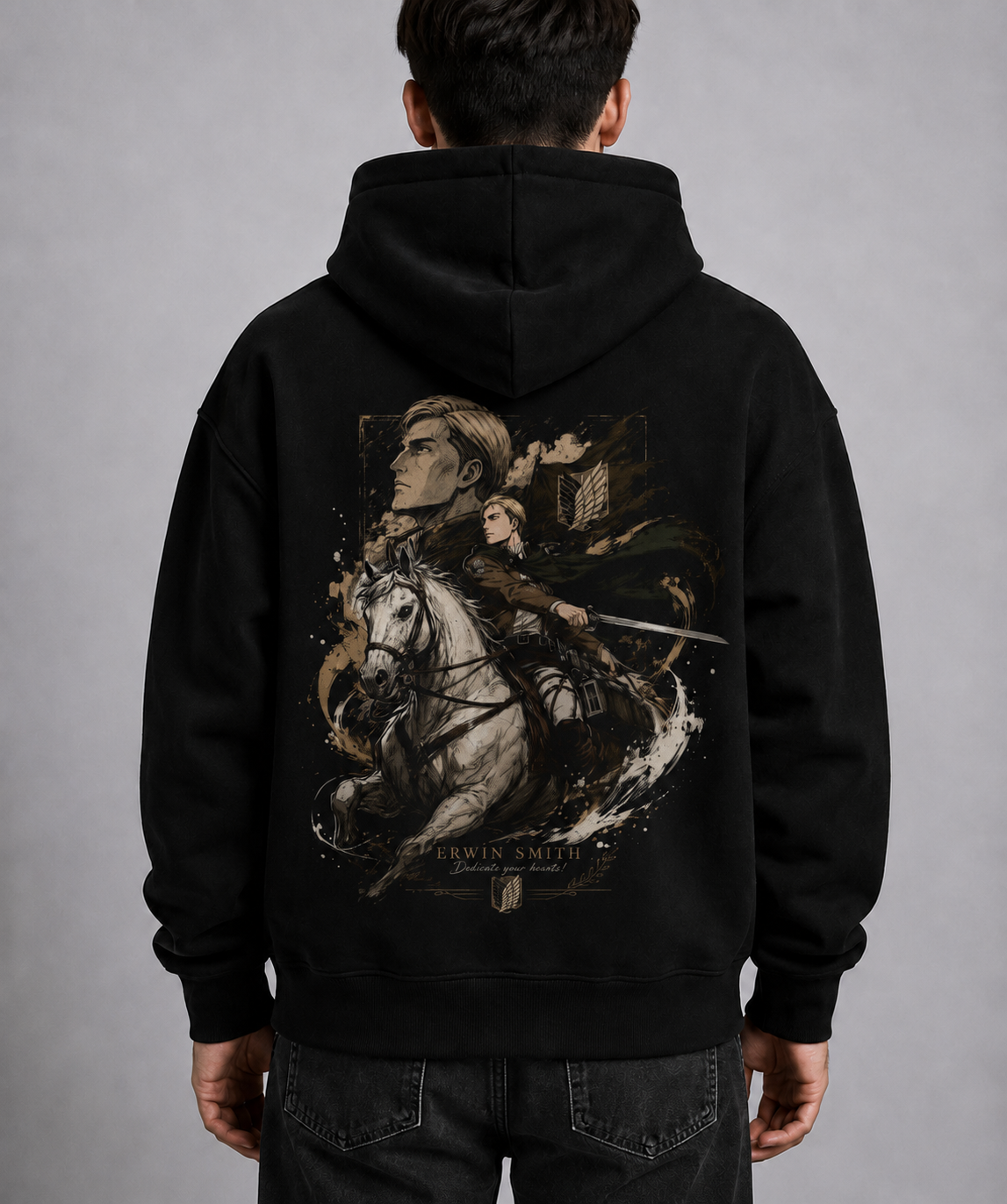 Hoodie,Oversized,Anime,AttackOnTitan,ErwinSmith