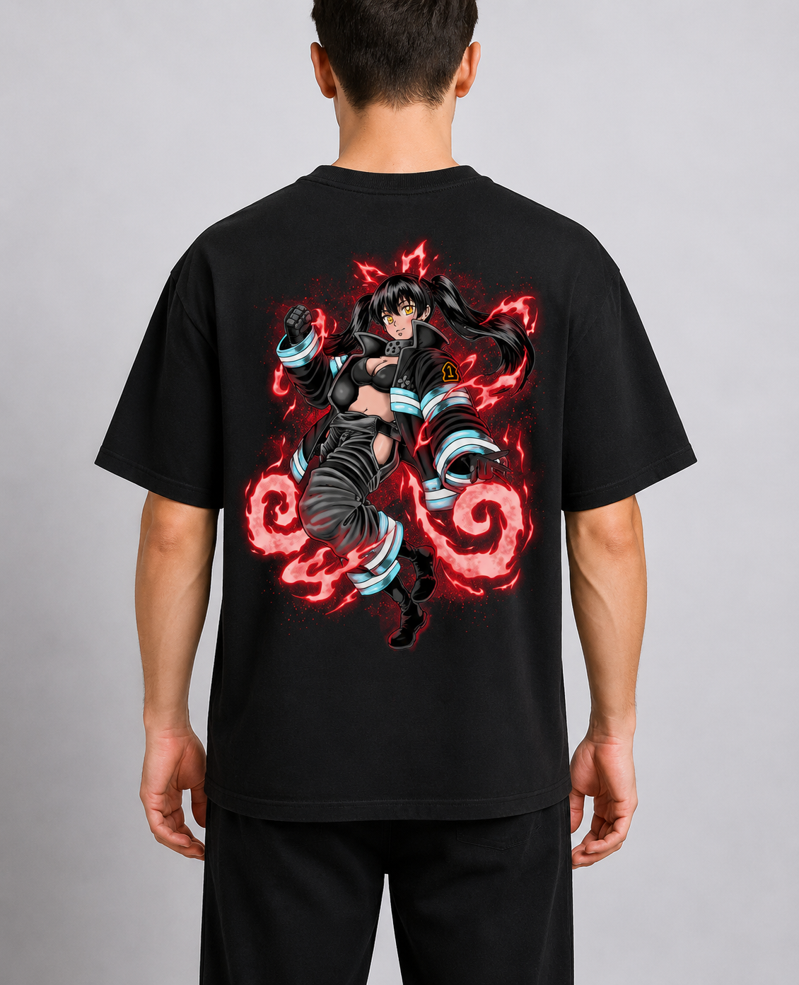 TShirt,Oversized,Anime,FireForce,TamakiKotatsu