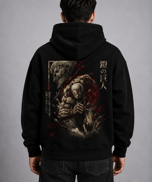Hoodie,Oversized,Anime,AttackOnTitan,ArmoredTitan