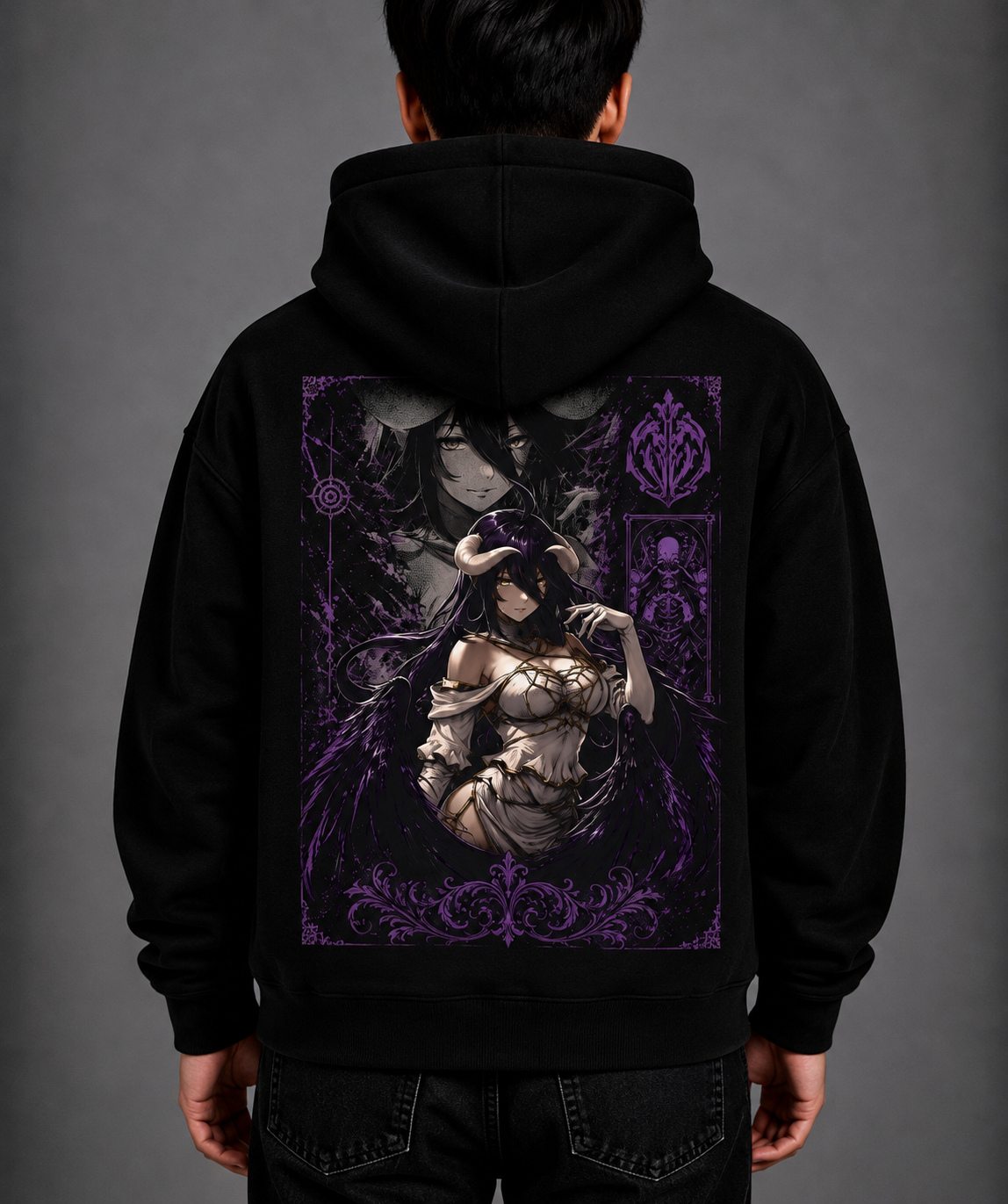 Hoodie,Oversized,Anime,Overlord,Albedo