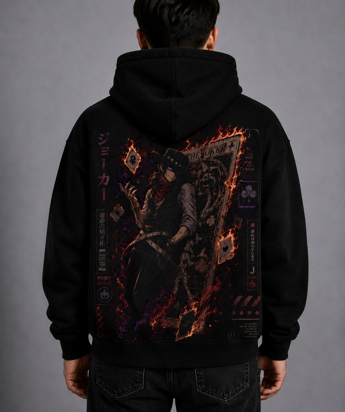 Hoodie,Oversized,Anime,FireForce,Joker