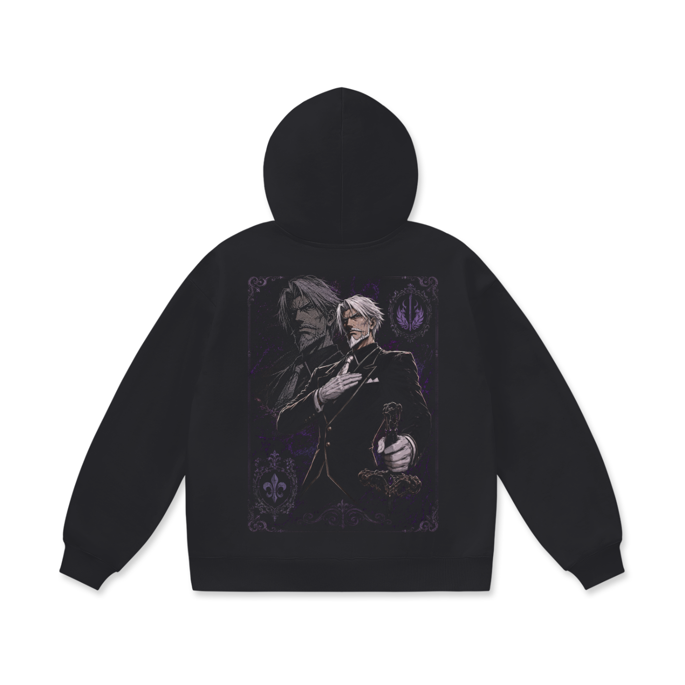 Hoodie,Oversized,Anime,Overlord,SebasTian