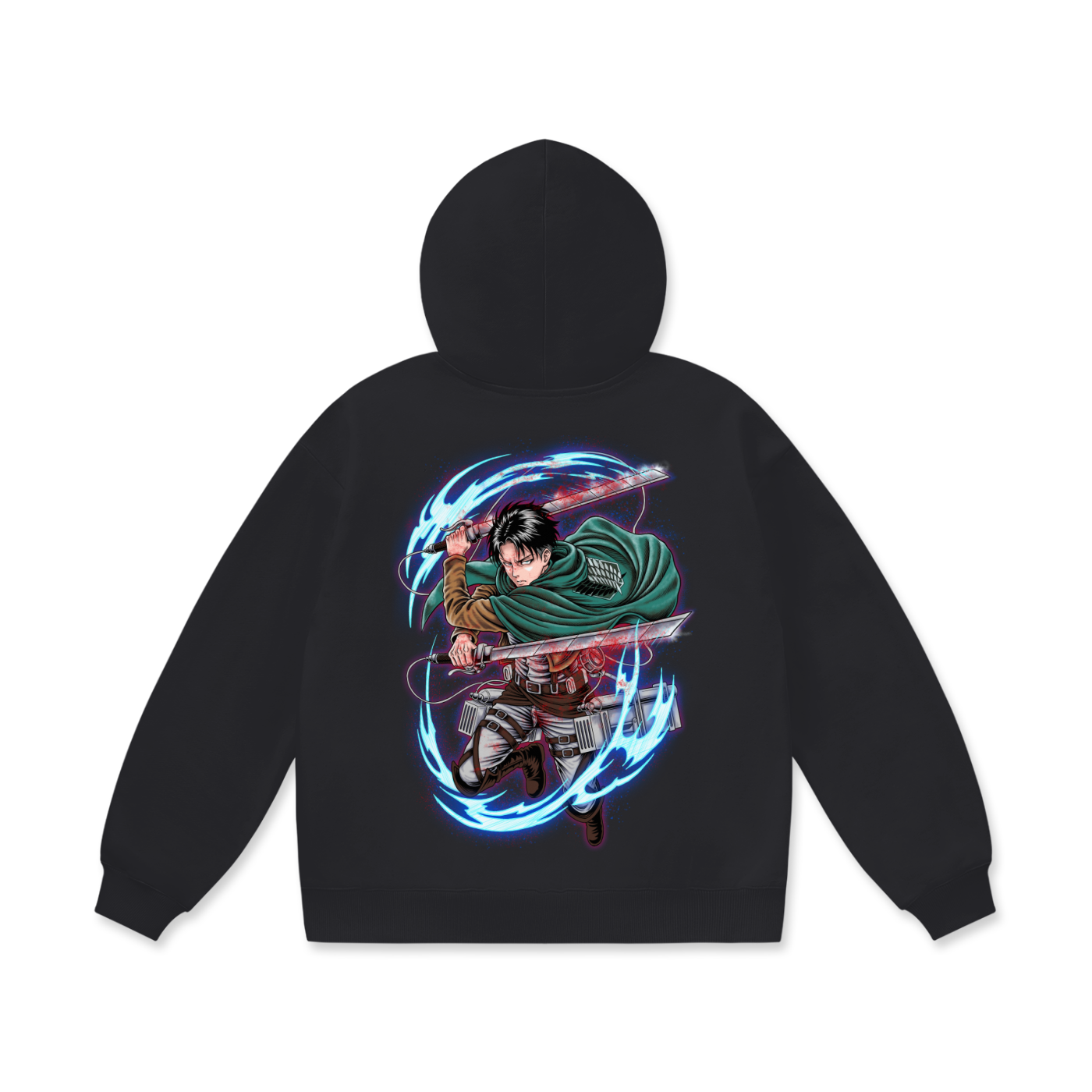 Hoodie,Oversized,Anime,AttackOnTitan,LeviAckerman