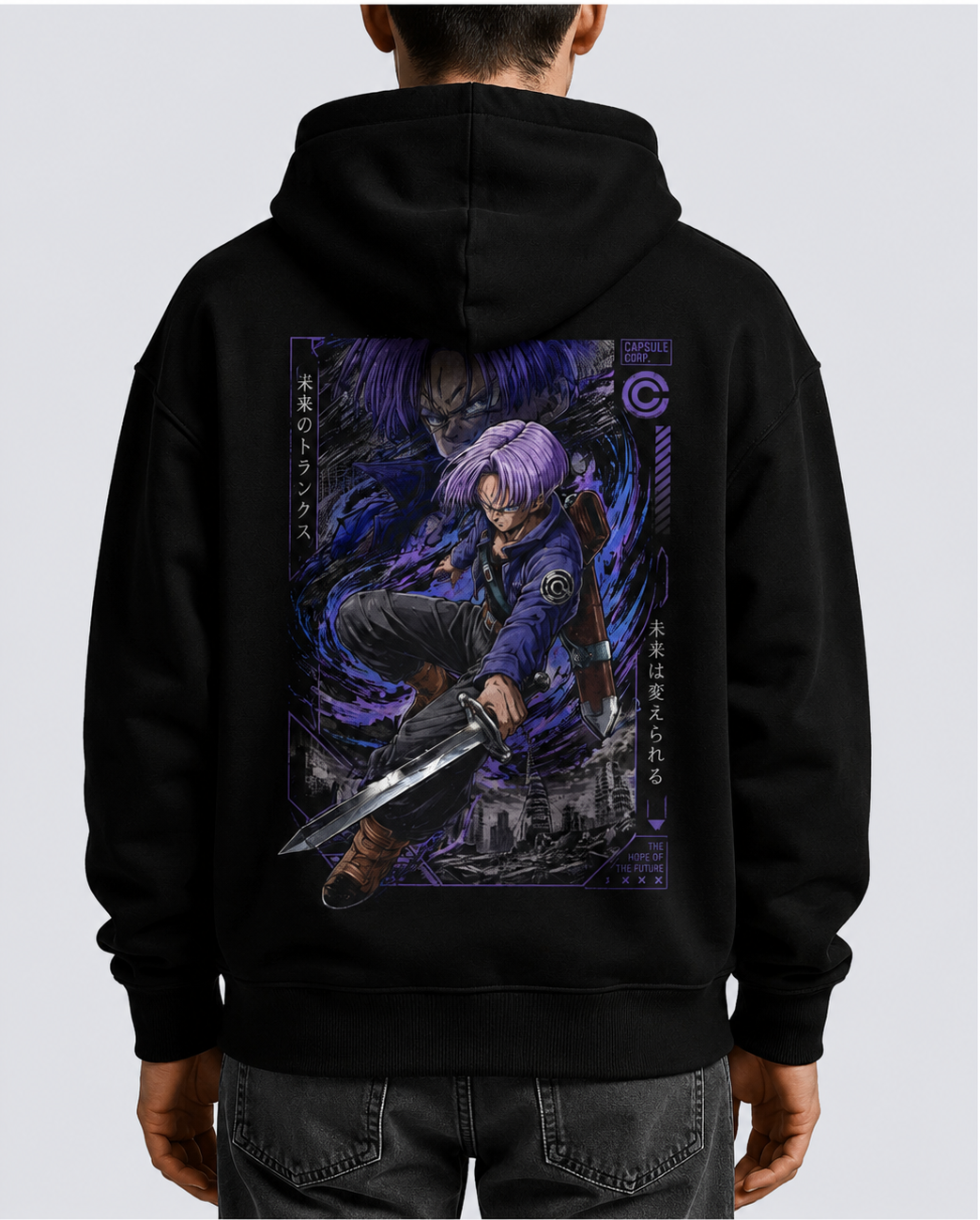 Hoodie,Oversized,Anime,DragonBall,FutureTrunks