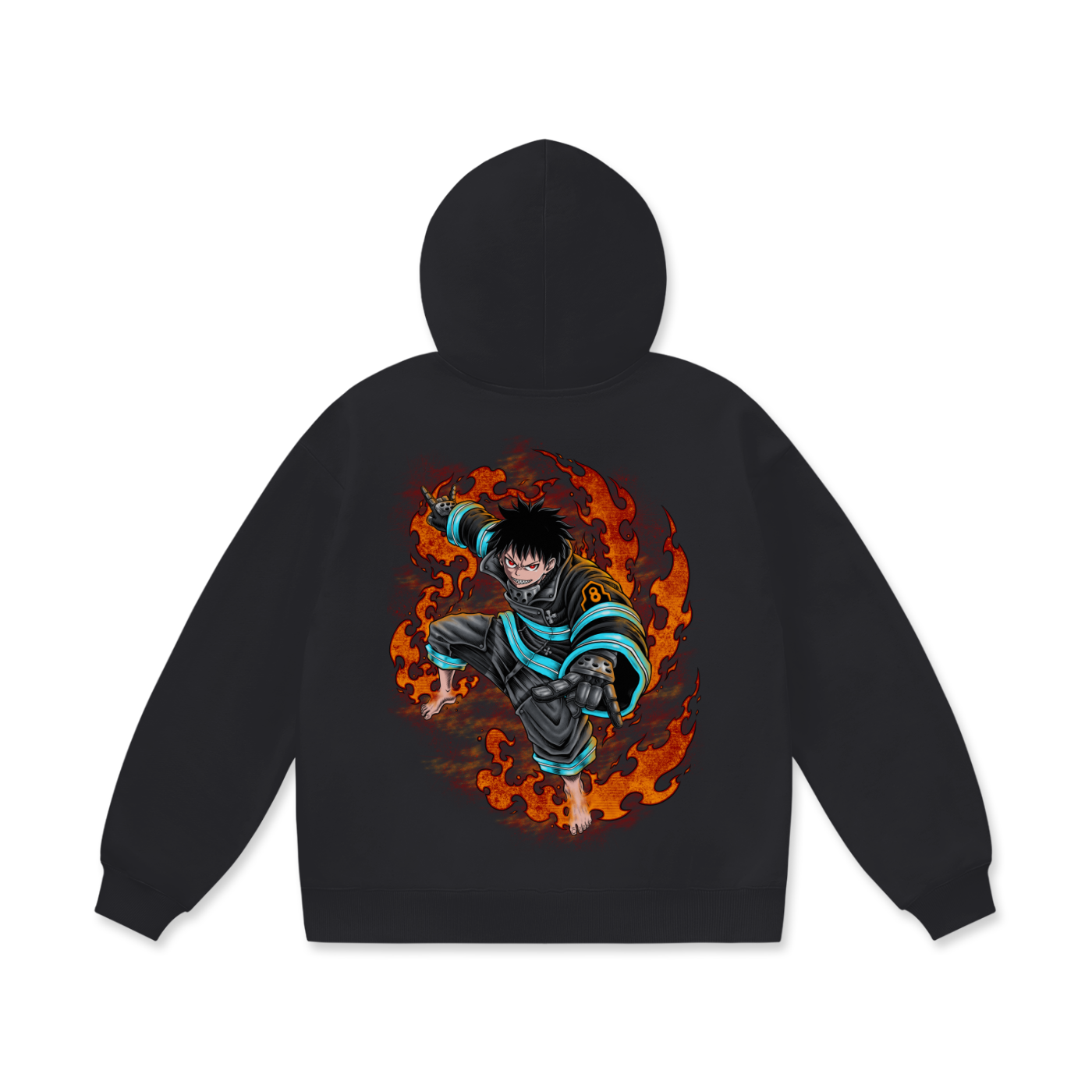 Hoodie,Oversized,Anime,Fire Force,Shinra Kusakabe
