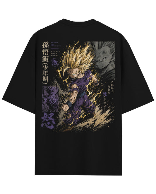 TShirt,Oversized,Anime,DragonBall,TeenGohanSSJ2