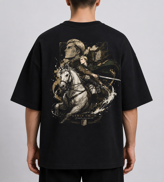 TShirt,Oversized,Anime,AttackOnTitan,ErwinSmith