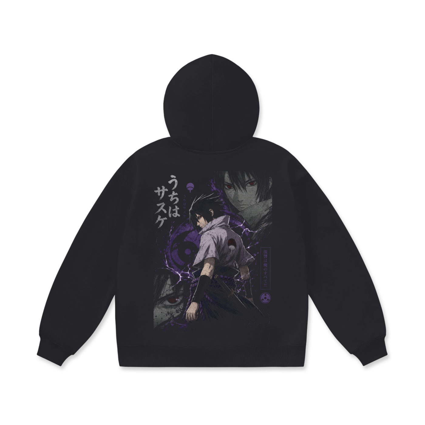 Hoodie,Oversized,Anime,Naruto,SasukeUchiha