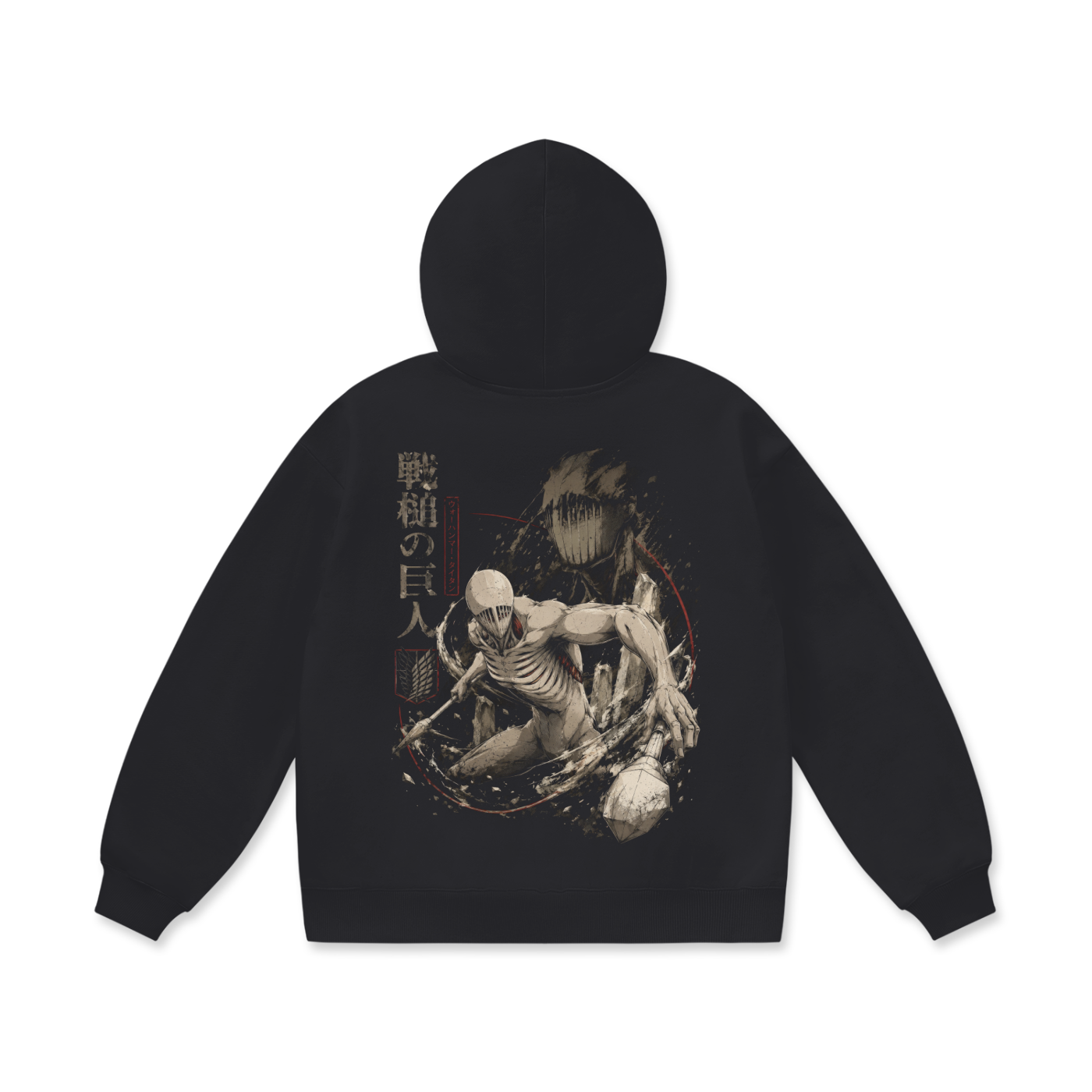 Hoodie,Oversized,Anime,AttackOnTitan,WarHammerTitan