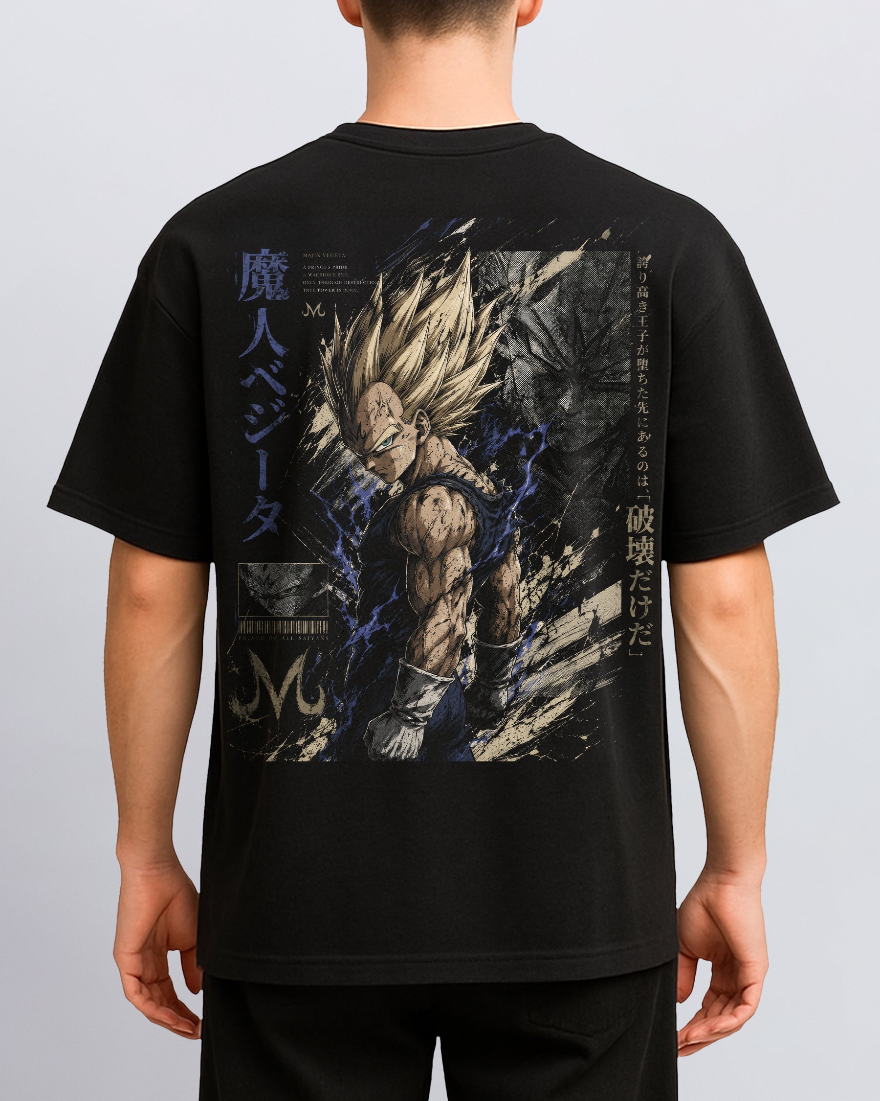 TShirt,Oversized,Anime,DragonBall,Majin,MajinVegeta