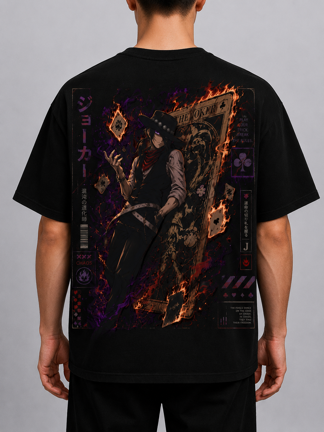 TShirt,Oversized,Anime,FireForce,Joker