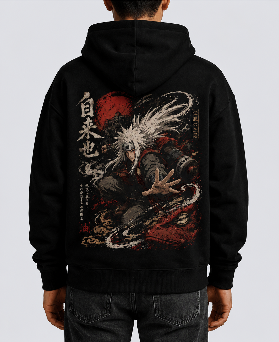 Hoodie,Oversized,Anime,Naruto,JiraiyaSensei