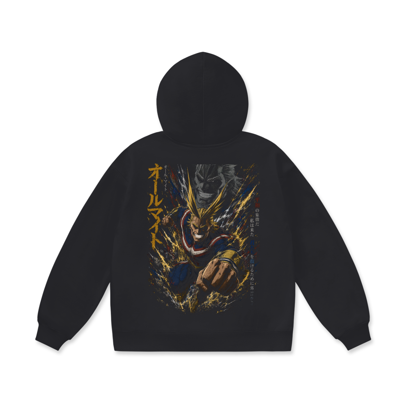 Hoodie,Oversized,Anime,MyHeroAcademia,AllMight