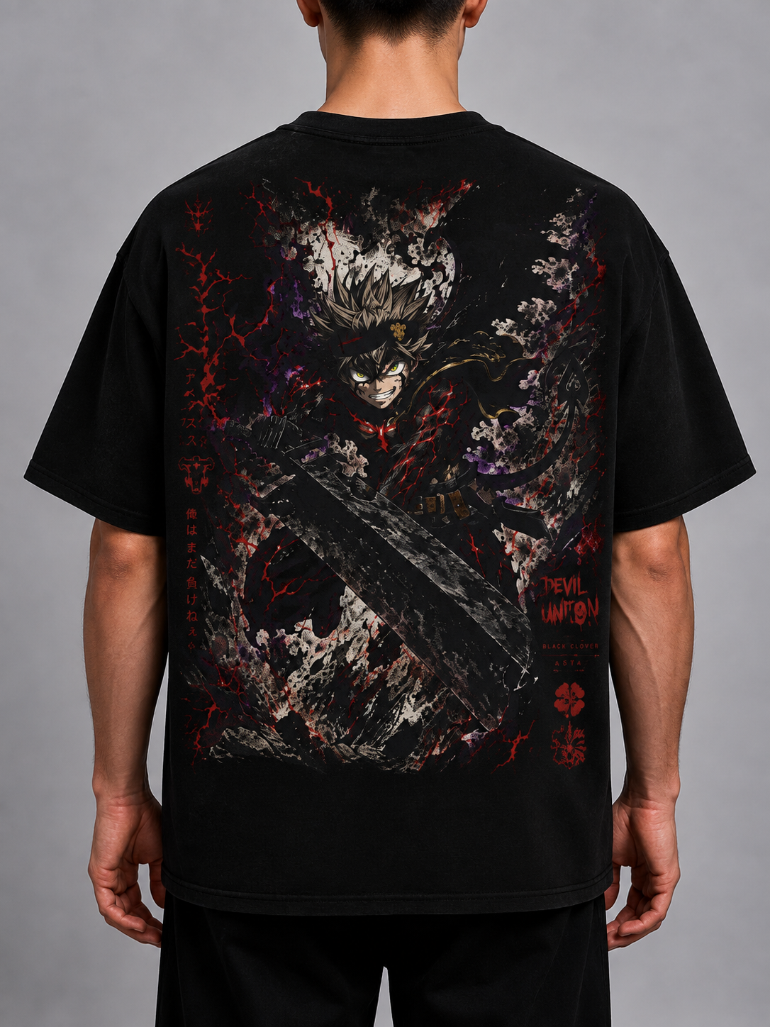 TShirt,Oversized,Anime,BlackClover,Asta