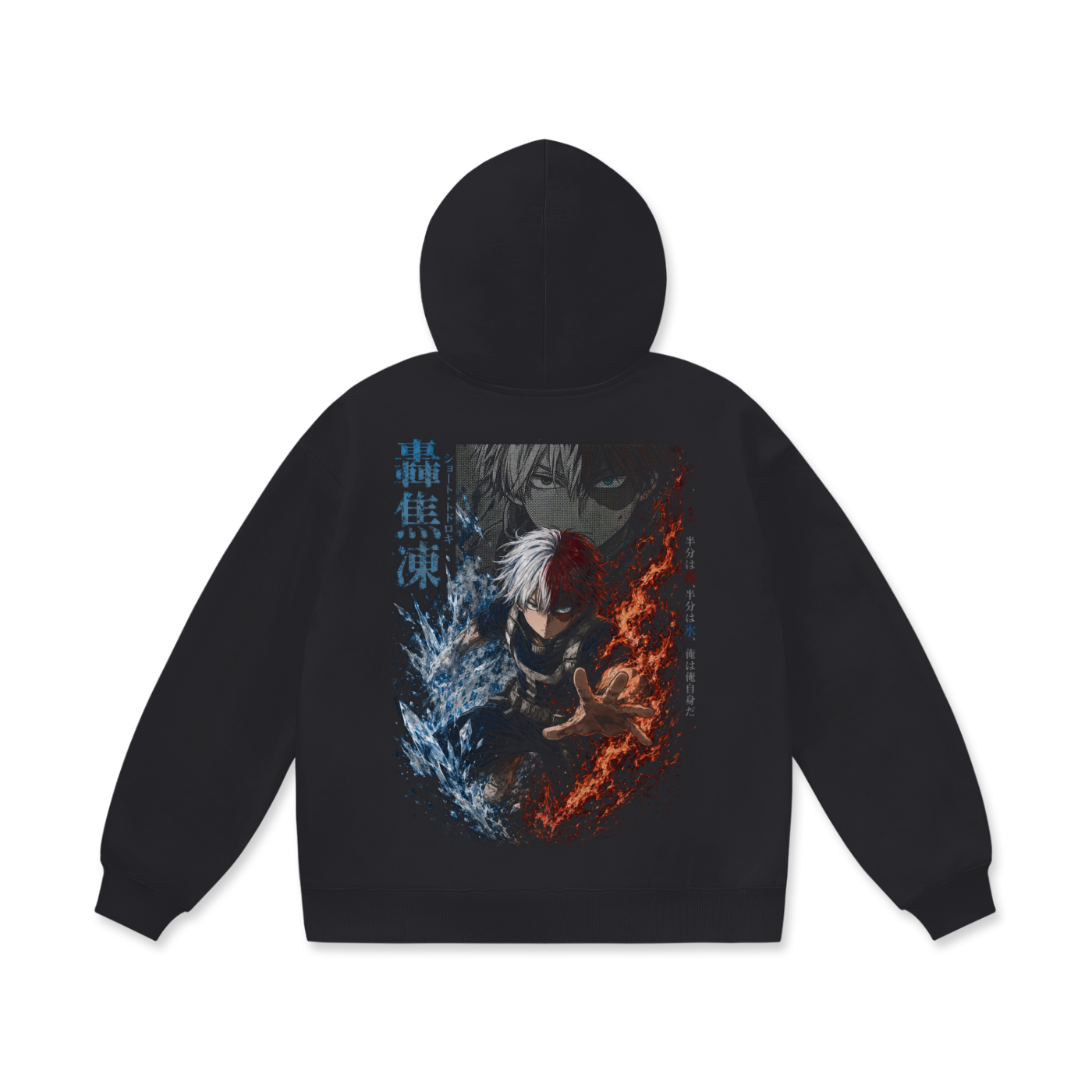 Hoodie,Oversized,Anime,MyHeroAcademia,ShotoTodoroki