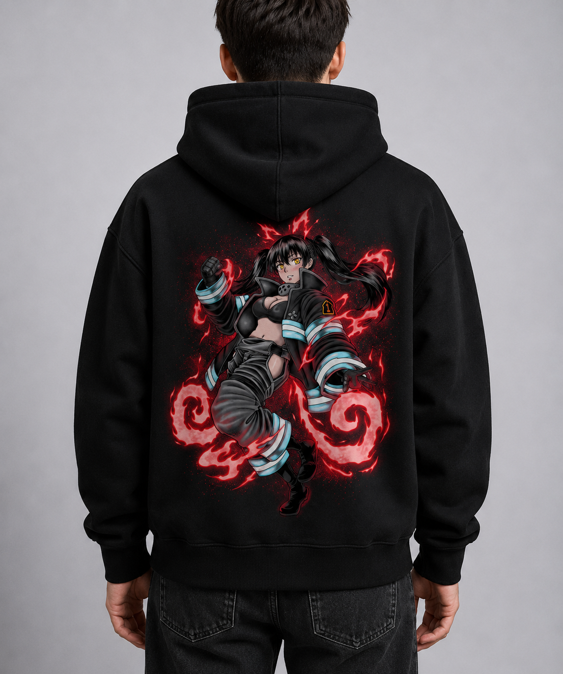 Hoodie,Oversized,Anime,Fire Force,Tamaki Kotatsu