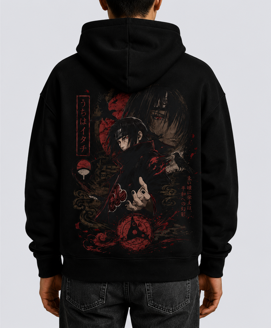 Hoodie,Oversized,Anime,Naruto,ItachiUchiha