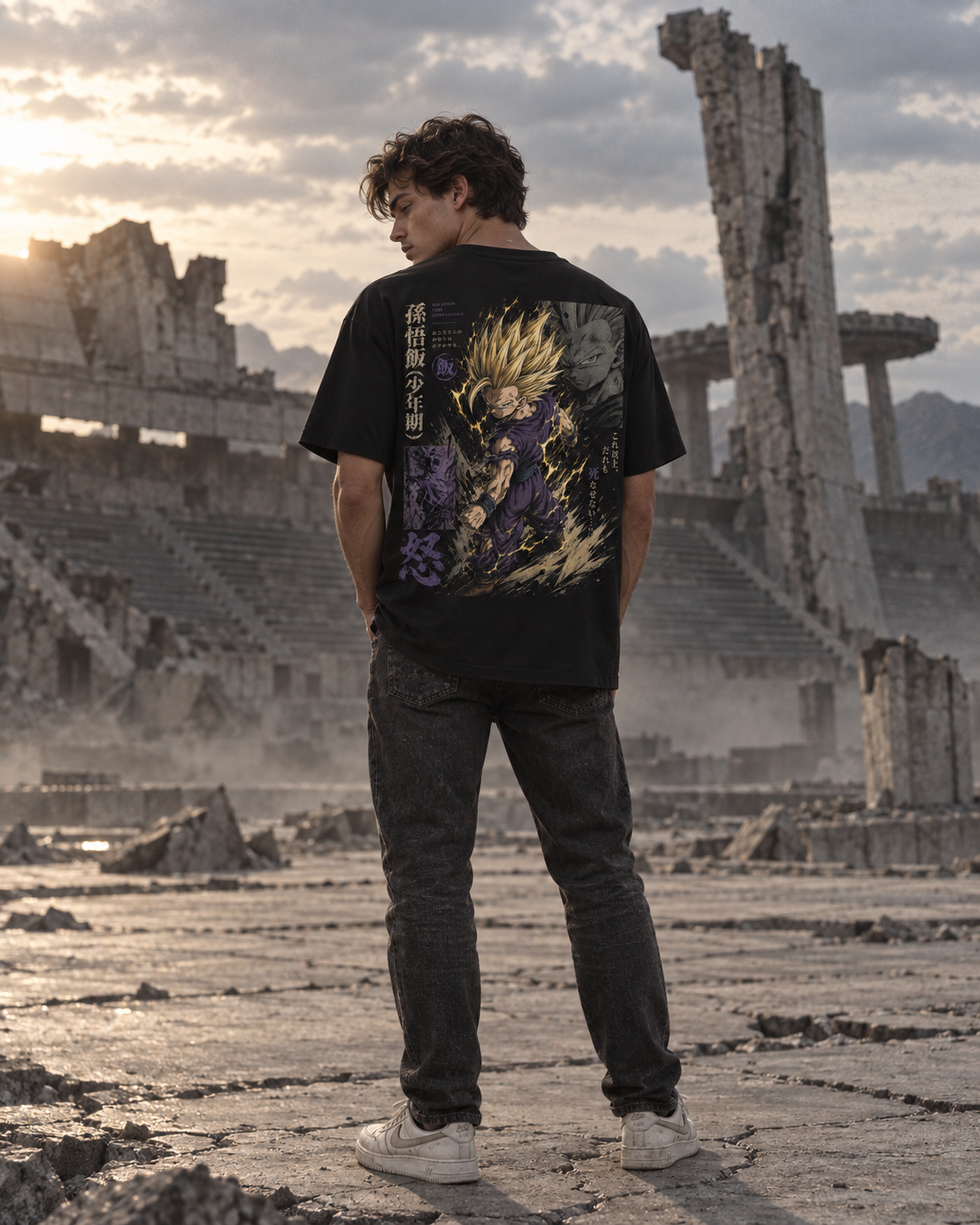 TShirt,Oversized,Anime,DragonBall,TeenGohanSSJ2