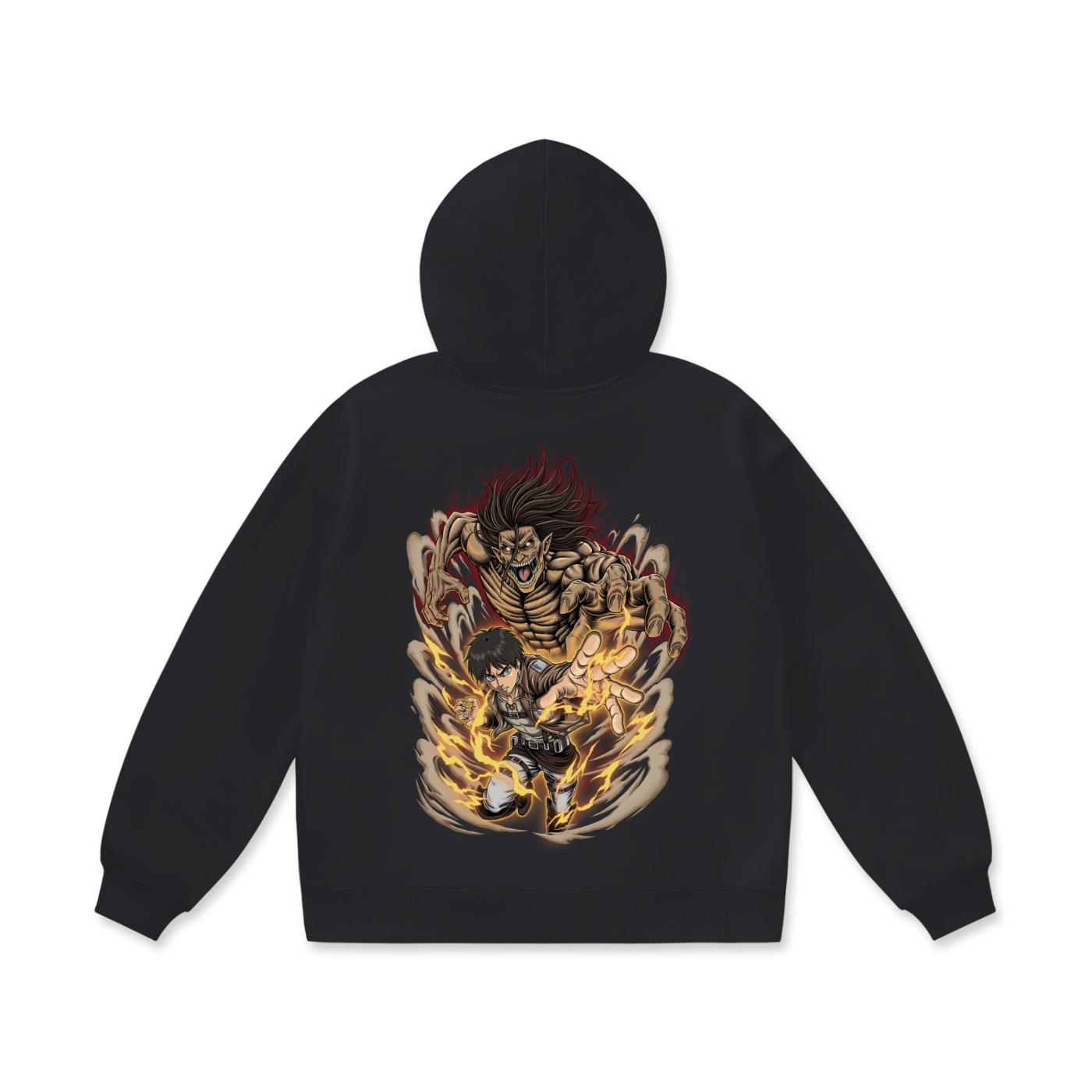 Hoodie,Oversized,Anime,AttackOnTitan,ErenYeager
