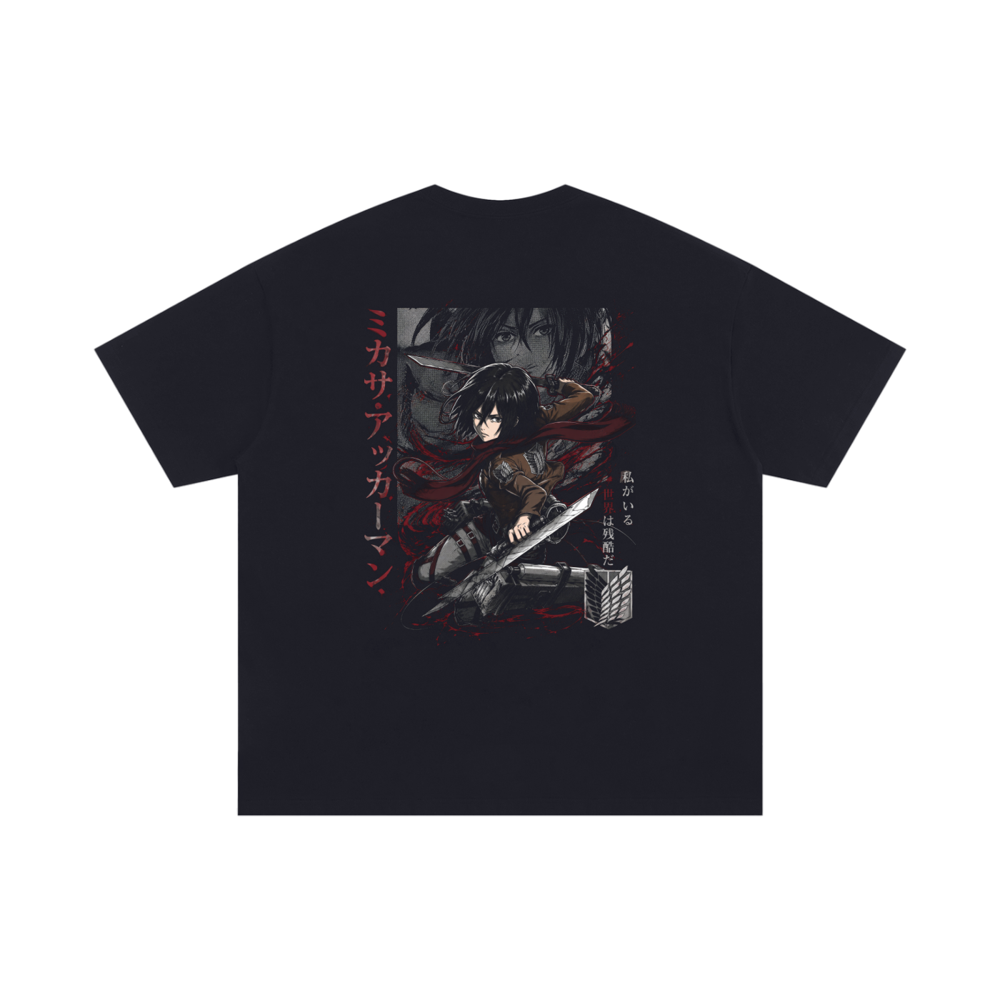 TShirt,Oversized,Anime,AttackOnTitan,MikasaAckerman