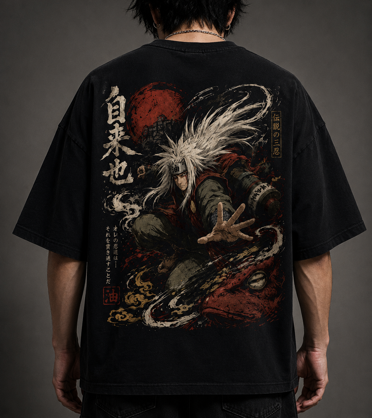 TShirt,Oversized,Anime,Naruto,JiraiyaSensei