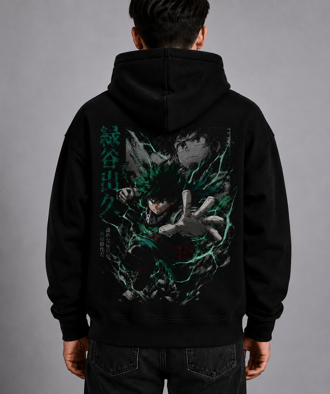 Hoodie,Oversized,Anime,MyHeroAcademia,IzukuMidoriya