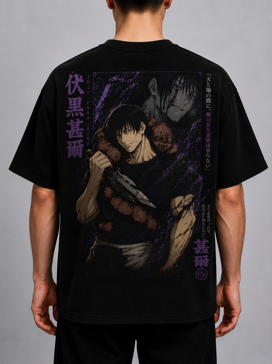 TShirt,Oversized,Anime,JujutsuKaisen,TojiFushiguro