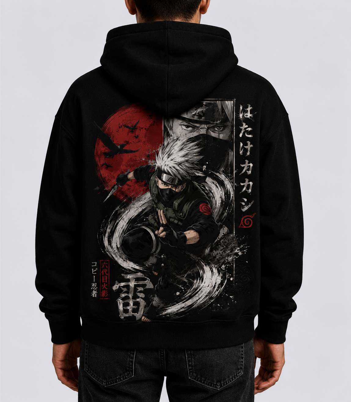 Hoodie,Oversized,Anime,Naruto,KakashiHatake