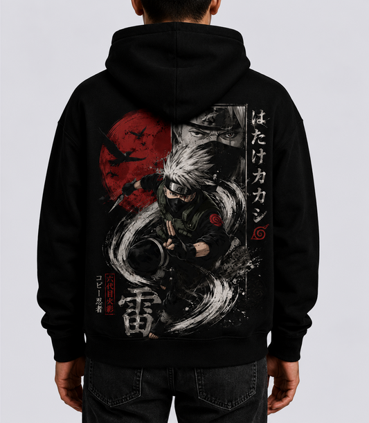 Hoodie,Oversized,Anime,Naruto,KakashiHatake
