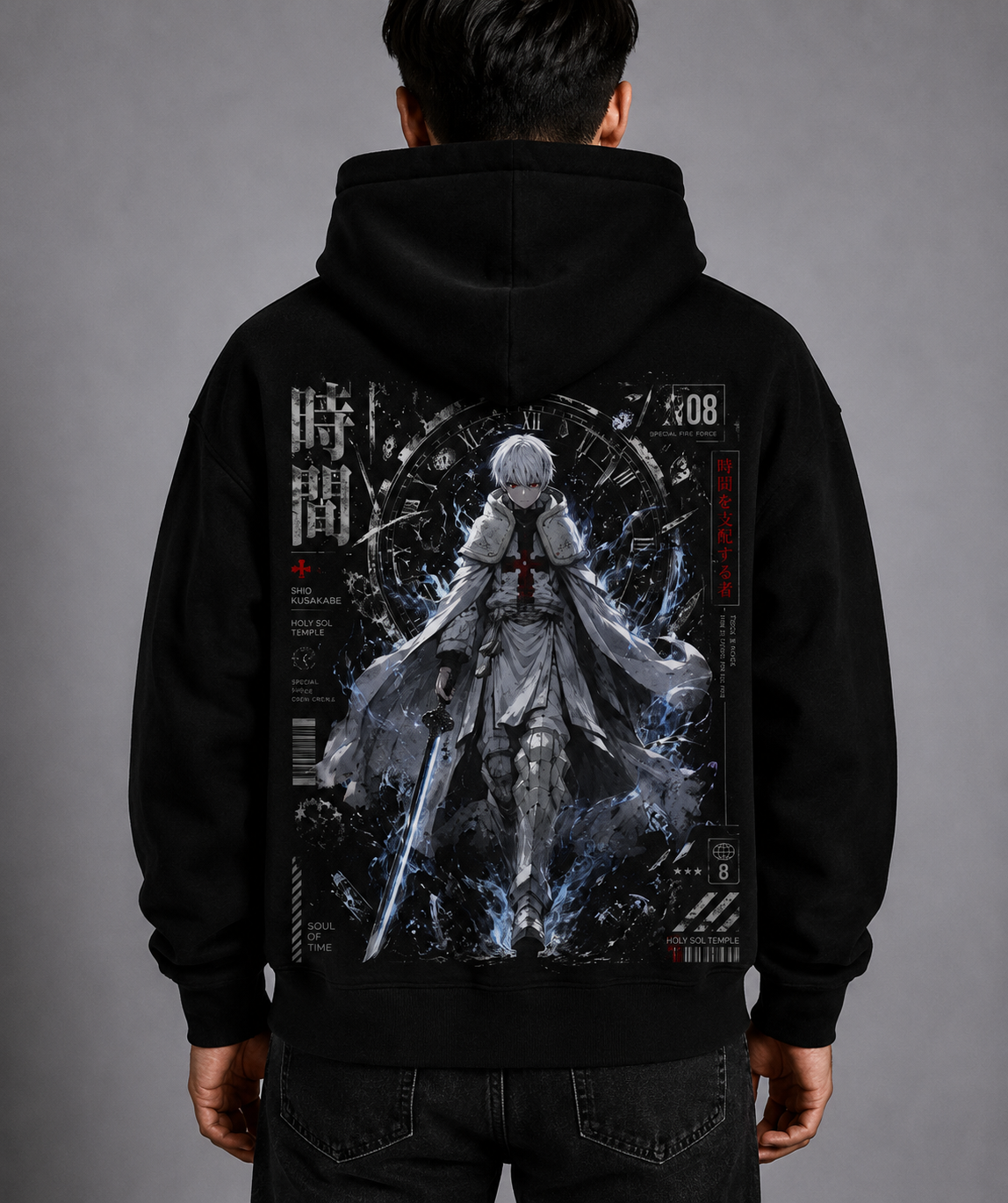 Hoodie,Oversized,Anime,FireForce,ShoKusakabe