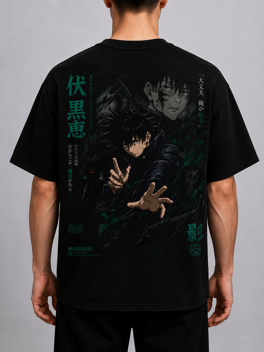 TShirt,Oversized,Anime,JujutsuKaisen,MegumiFushiguro