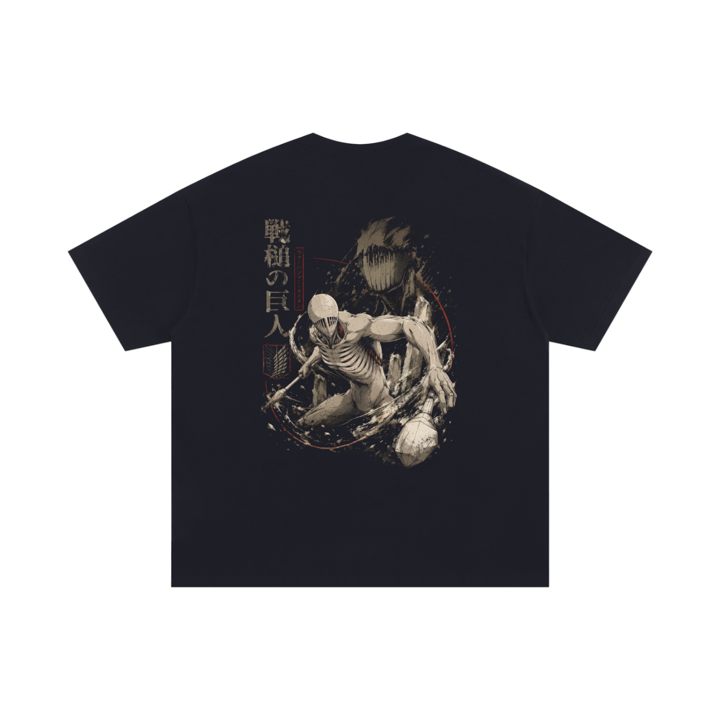 TShirt,Oversized,Anime,AttackOnTitan,WarHammerTitan