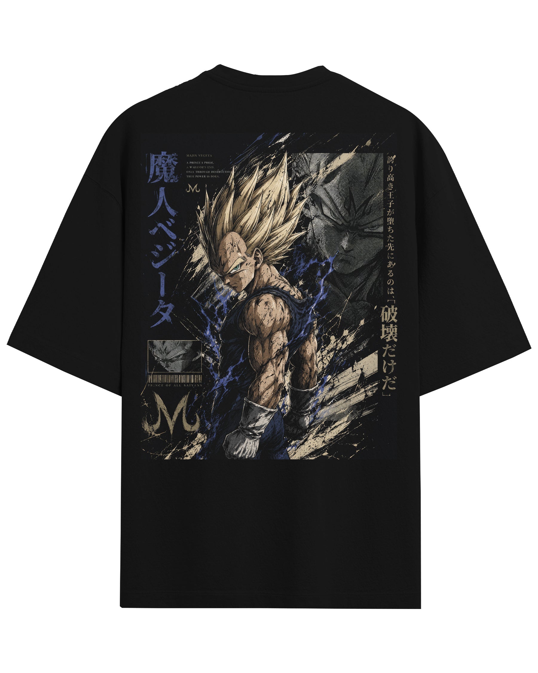 TShirt,Oversized,Anime,DragonBall,Majin,MajinVegeta