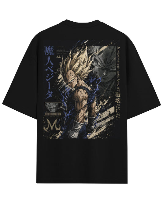 TShirt,Oversized,Anime,DragonBall,Majin,MajinVegeta