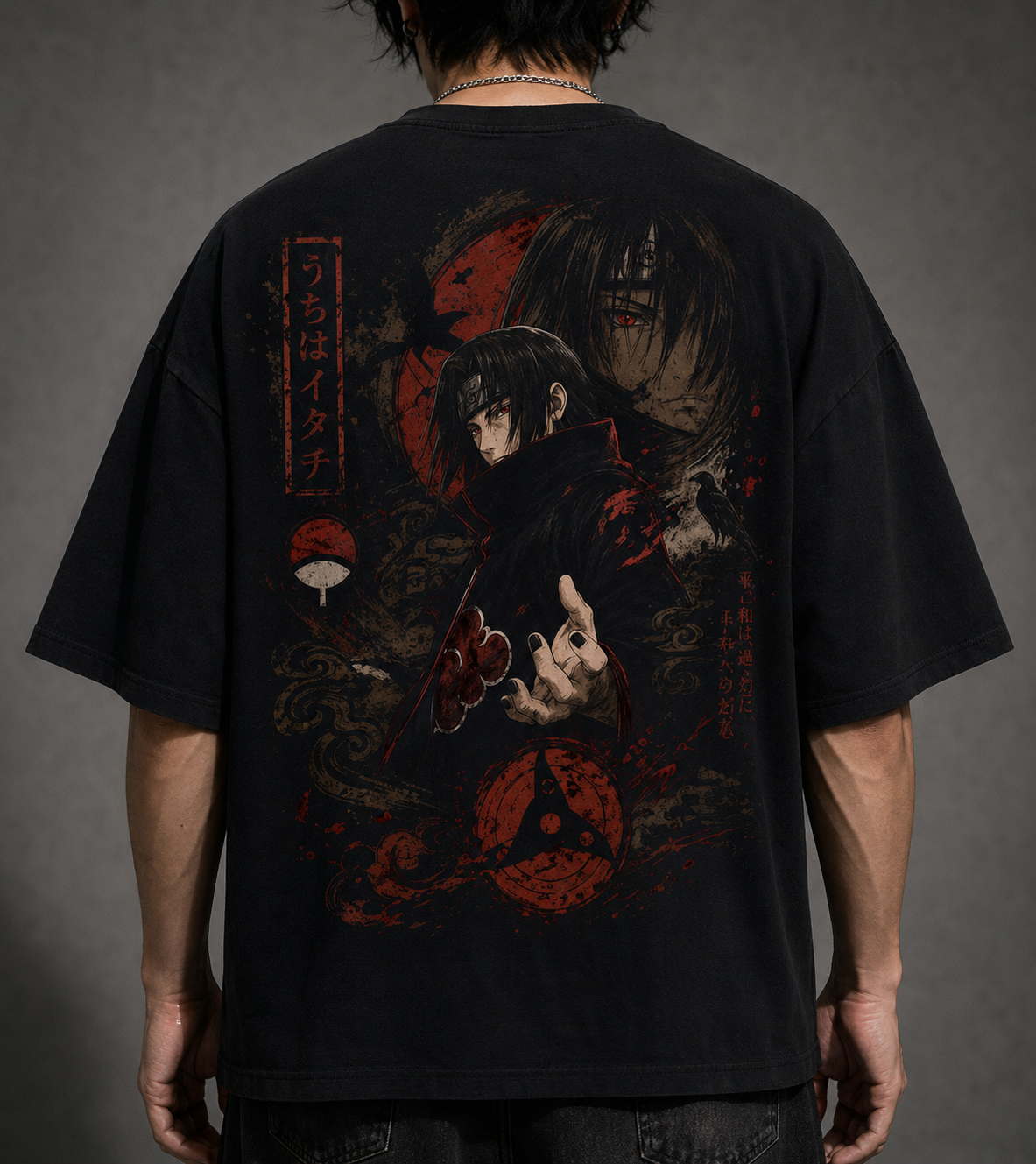 TShirt,Oversized,Anime,Naruto,ItachiUchiha